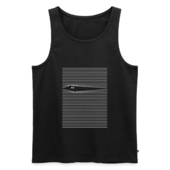 Blinds curtain eyes shirt - Men's Premium Organic Tank Top - black - Front - AI Model Male 178 light (178cm)