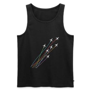 Flugzeugstaffel Fliegerstaffel Formation Flug - Männer Premium Bio Tank Top - Schwarz - Vorne - AI Model Male 178 light (178cm)