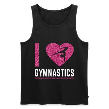 I Love Gymnastics, Gymnastics, Gymnast - Männer Premium Bio Tank Top - Schwarz - Vorne - AI Model Male 178 light (178cm)