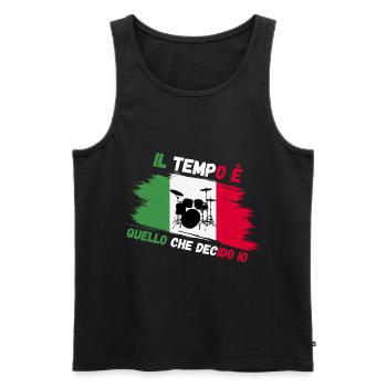 Il Tempo Quello Che Decido Io Strumento Musicale - Männer Premium Bio Tank Top - Schwarz - Vorne - AI Model Male 178 light (178cm)