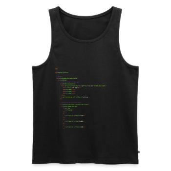 Programming Html. Homepage Nerd Shirt - Men's Premium Organic Tank Top - black - Front - AI Model Male 178 light (178cm)