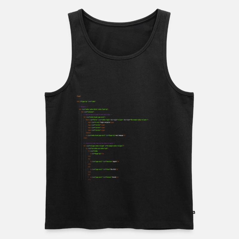 Html Programieren. Homepage Nerd Shirt - Männer Premium Bio Tank Top - Schwarz