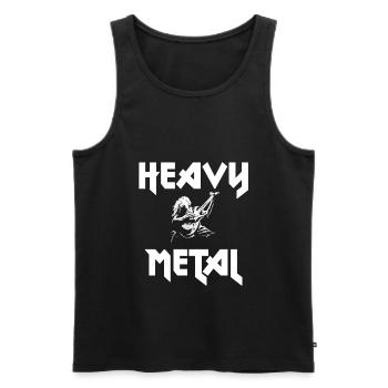 Heavy Metal Hard Rock Guitar Rock Music Shirt - Débardeur bio Premium Homme - noir - Devant - AI Model Male 178 light (178cm)