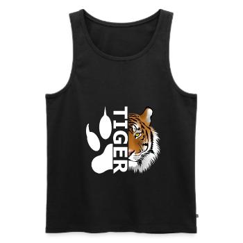Tigre - Débardeur bio Premium Homme - noir - Devant - Michal (187cm)