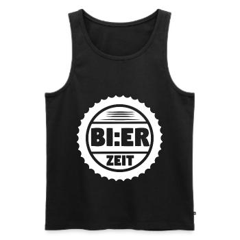 Bier Biertrinker Bier trinken Bierzeit - Männer Premium Bio Tank Top - Schwarz - Vorne - Michal (187cm)