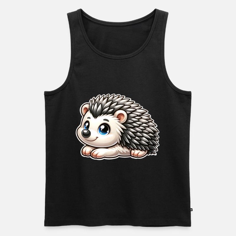 Igel - Männer Premium Bio Tank Top - Schwarz