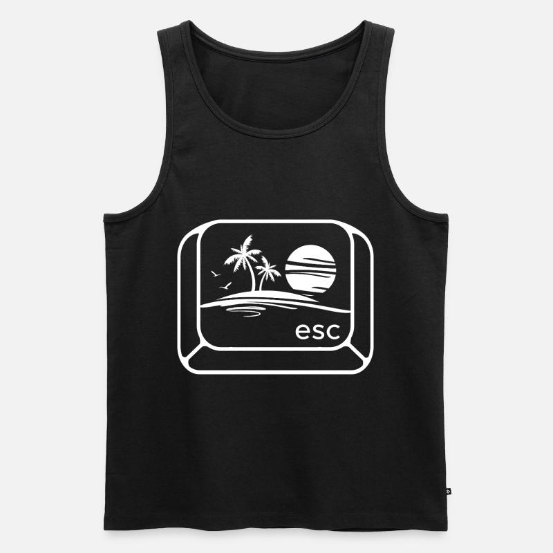 ESC Urlaub - Männer Premium Bio Tank Top - Schwarz