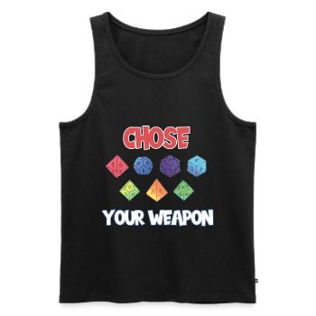 Funny choose your weapon, Rpg, Gaming - Men's Premium Organic Tank Top - black - Front - Michal (187cm)