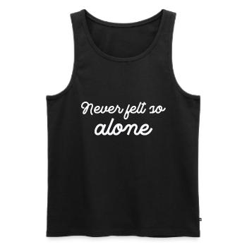 Never felt so Alone - Men's Premium Organic Tank Top - black - Front - AI Model Male 178 light (178cm)