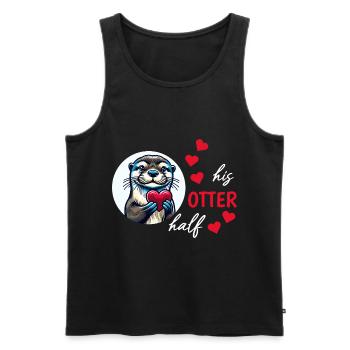 Otter half liebe geschenk - Männer Premium Bio Tank Top - Schwarz - Vorne - Michal (187cm)