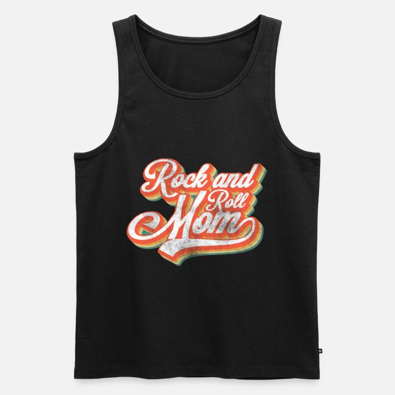 Rock and Roll Mutter - Männer Premium Bio Tank Top - Schwarz