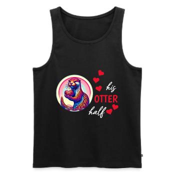 Otter half liebe geschenk - Männer Premium Bio Tank Top - Schwarz - Vorne - Michal (187cm)