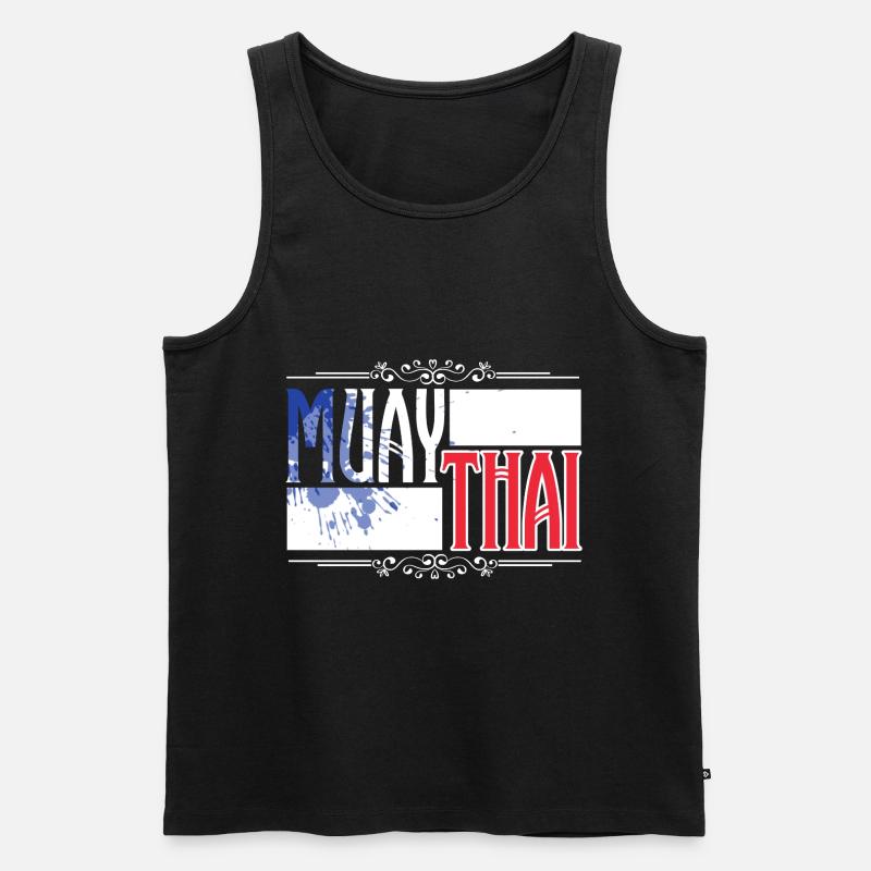 Muay Thai Frankreich - Männer Premium Bio Tank Top - Schwarz