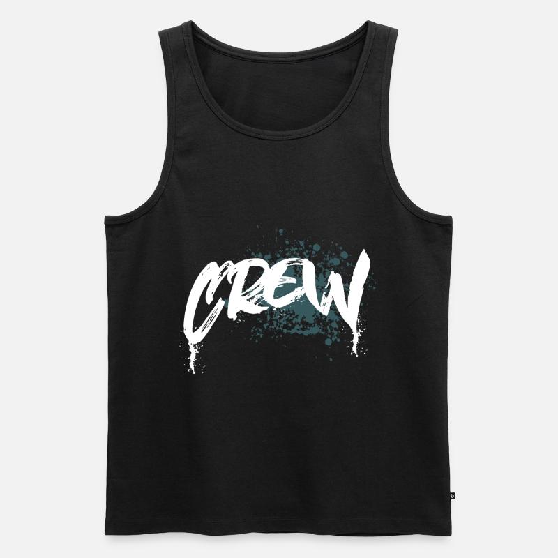 Crew - Männer Premium Bio Tank Top - Schwarz