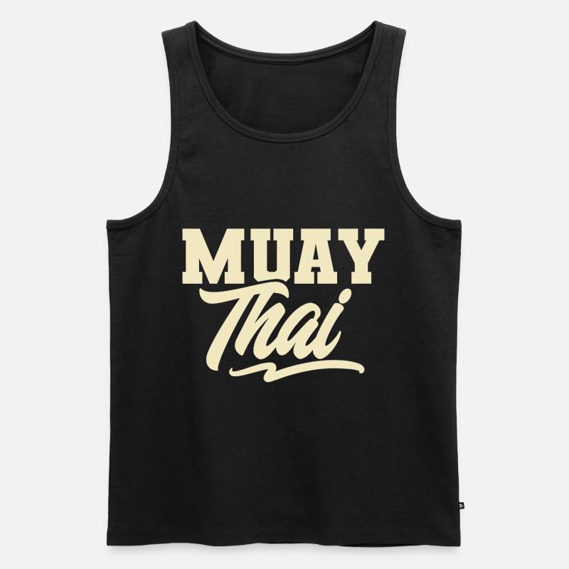 Muay Thai - Männer Premium Bio Tank Top - Schwarz