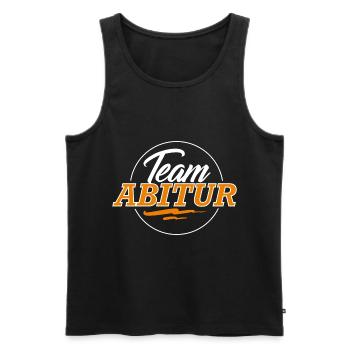 Team Abitur - Männer Premium Bio Tank Top - Schwarz - Vorne - Michal (187cm)