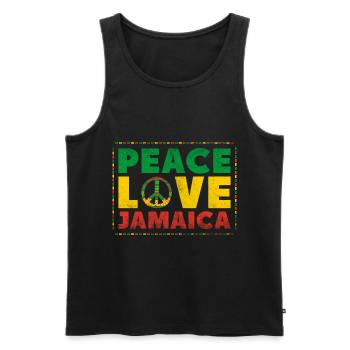Jamaica Jamaika Liebe - Männer Premium Bio Tank Top - Schwarz - Vorne - Michal (187cm)
