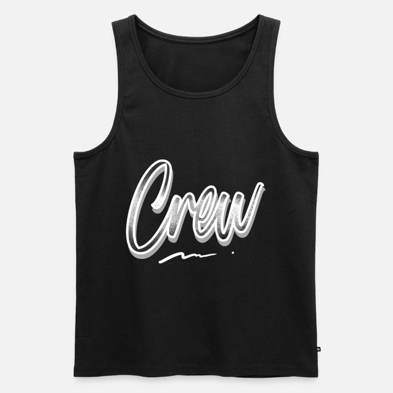 Crew - Männer Premium Bio Tank Top - Schwarz
