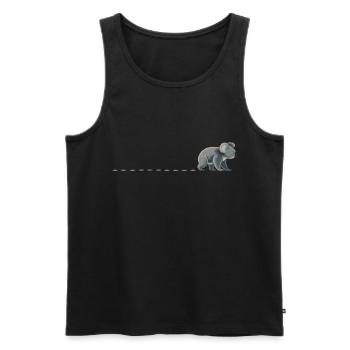 Traces de koala Empreintes de koala Traces de koala Traces de koala - Débardeur bio Premium Homme - noir - Devant - AI Model Male 178 light (178cm)
