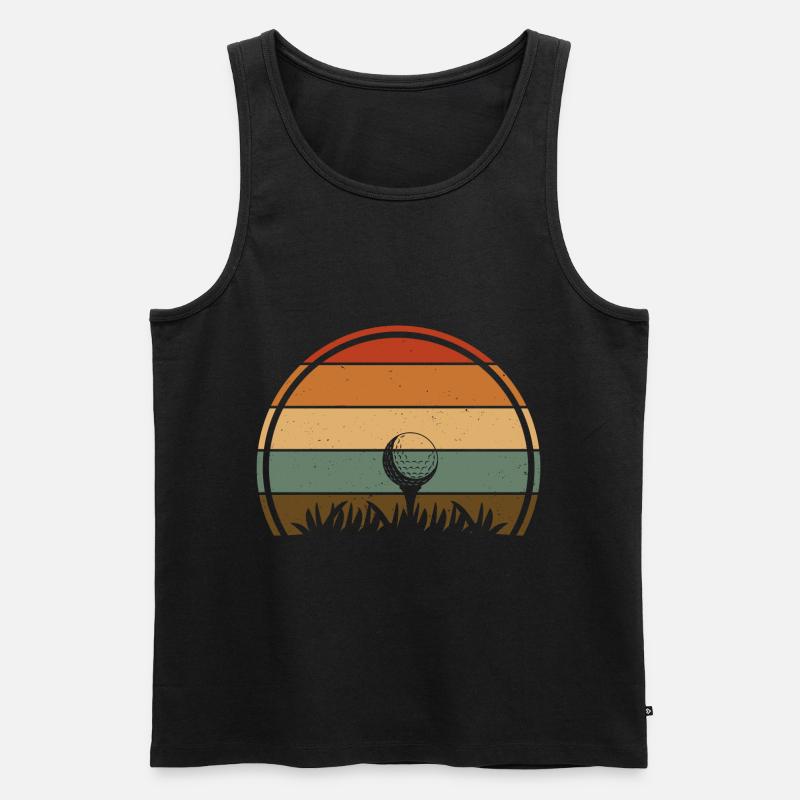 Golf Golfer - Männer Premium Bio Tank Top - Schwarz
