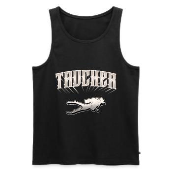 Taucher Tauchen - Männer Premium Bio Tank Top - Schwarz - Vorne - AI Model Male 178 light (178cm)