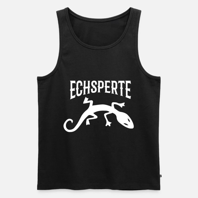 Echsperte Eidechse - Männer Premium Bio Tank Top - Schwarz