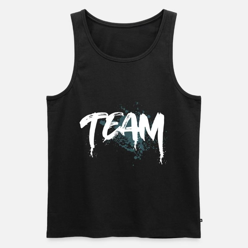 Team - Männer Premium Bio Tank Top - Schwarz