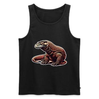 Komodo Dragon - Männer Premium Bio Tank Top - Schwarz - Vorne - AI Model Male 178 light (178cm)