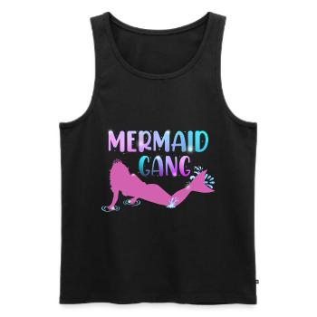Mermaid Gang - Männer Premium Bio Tank Top - Schwarz - Vorne - AI Model Male 178 light (178cm)
