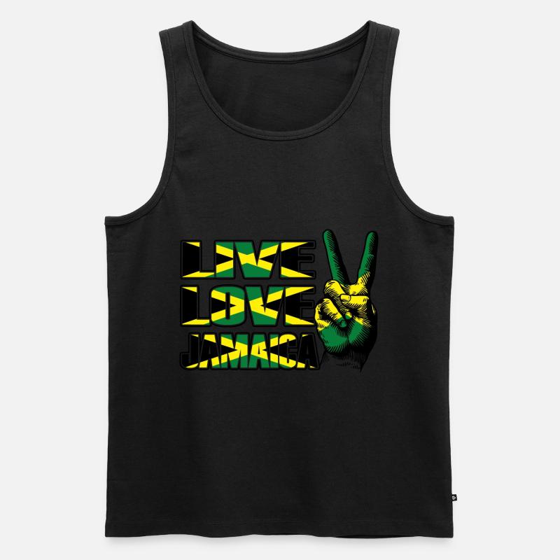 Jamaika Jamaica - Männer Premium Bio Tank Top - Schwarz