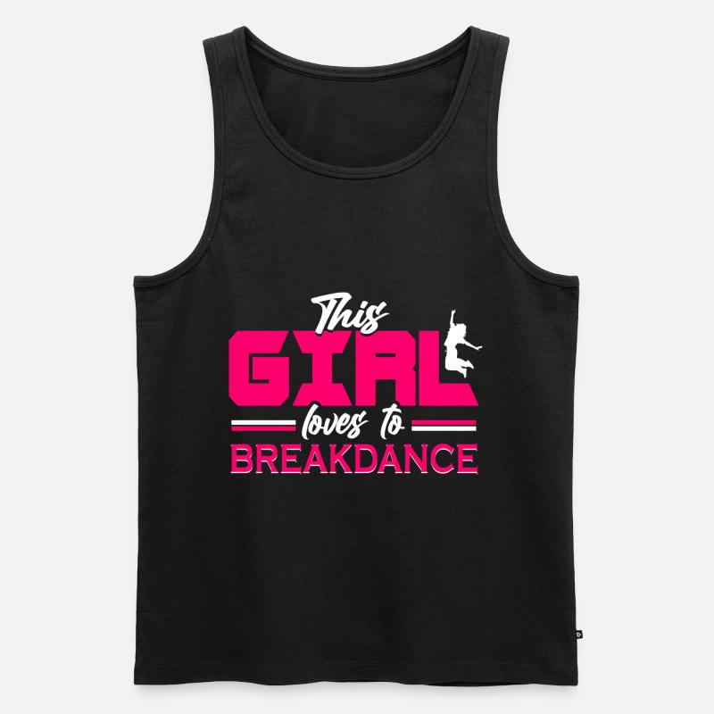Breakdance Mädchen Breakdancer - Männer Premium Bio Tank Top - Schwarz