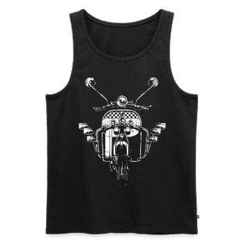 Scooter Roller Mod - Männer Premium Bio Tank Top - Schwarz - Vorne - AI Model Male 178 light (178cm)