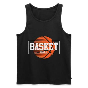 Basketball Basketballer - Männer Premium Bio Tank Top - Schwarz - Vorne - Michal (187cm)