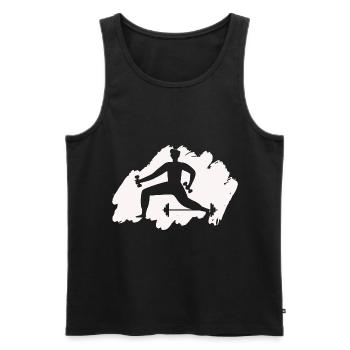 Bodybuilding Gewichtheben Fitness Workout - Männer Premium Bio Tank Top - Schwarz - Vorne - Michal (187cm)
