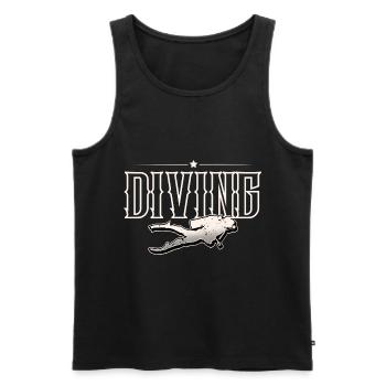 Taucher Tauchen - Männer Premium Bio Tank Top - Schwarz - Vorne - Michal (187cm)