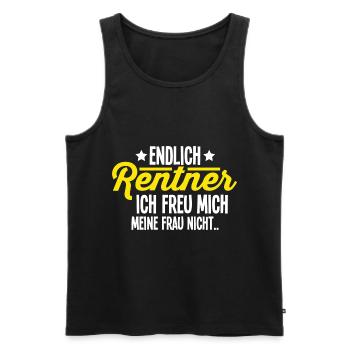 Rentner - Männer Premium Bio Tank Top - Schwarz - Vorne - Michal (187cm)