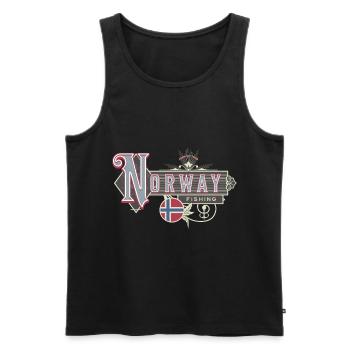 Norway Fishing Angler Fishing Trip - Men's Premium Organic Tank Top - black - Front - AI Model Male 178 light (178cm)