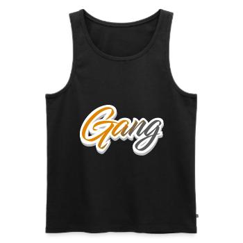 Équipe de gang - Débardeur bio Premium Homme - noir - Devant - AI Model Male 178 light (178cm)