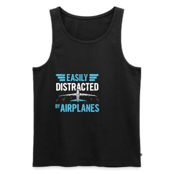 Aviation saying for an aircraft technician - Men's Premium Organic Tank Top - black - Front - Michal (187cm)