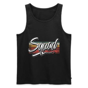 Squad - Men's Premium Organic Tank Top - black - Front - Michal (187cm)