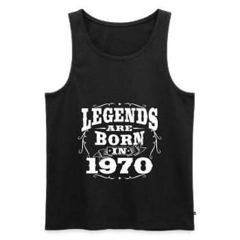 Birthday 1970 50th birthday legend 50 years - Men's Premium Organic Tank Top - black - Front - Michal (187cm)
