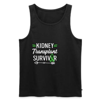 Kidney Transplant Survivor Design for your Kidney - Men's Premium Organic Tank Top - black - Front - AI Model Male 178 light (178cm)