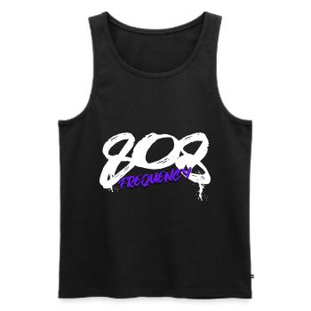 808 Synthesizer Analog Drum Machine - Men's Premium Organic Tank Top - black - Front - AI Model Male 178 light (178cm)