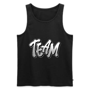 Team - Men's Premium Organic Tank Top - black - Front - AI Model Male 178 light (178cm)