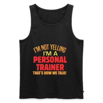 Personal Trainer Ernährung Cardio Workout Zertifiz - Männer Premium Bio Tank Top - Schwarz - Vorne - Michal (187cm)