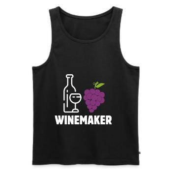 Winemaker Alcoholic Winery Profession Pacemaker Winer - Men's Premium Organic Tank Top - black - Front - AI Model Male 178 light (178cm)