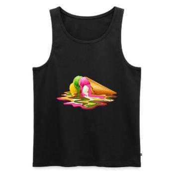 Eis - Männer Premium Bio Tank Top - Schwarz - Vorne - Michal (187cm)