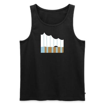 Elbphilharmonie Hamburg - Männer Premium Bio Tank Top - Schwarz - Vorne - Michal (187cm)
