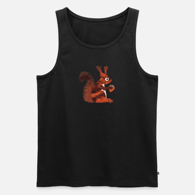Eichhörnchen - Männer Premium Bio Tank Top - Schwarz