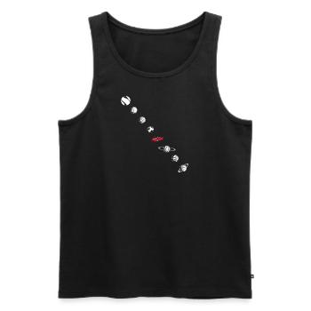Tesla in Space Solar System SpaceX - Men's Premium Organic Tank Top - black - Front - AI Model Male 178 light (178cm)